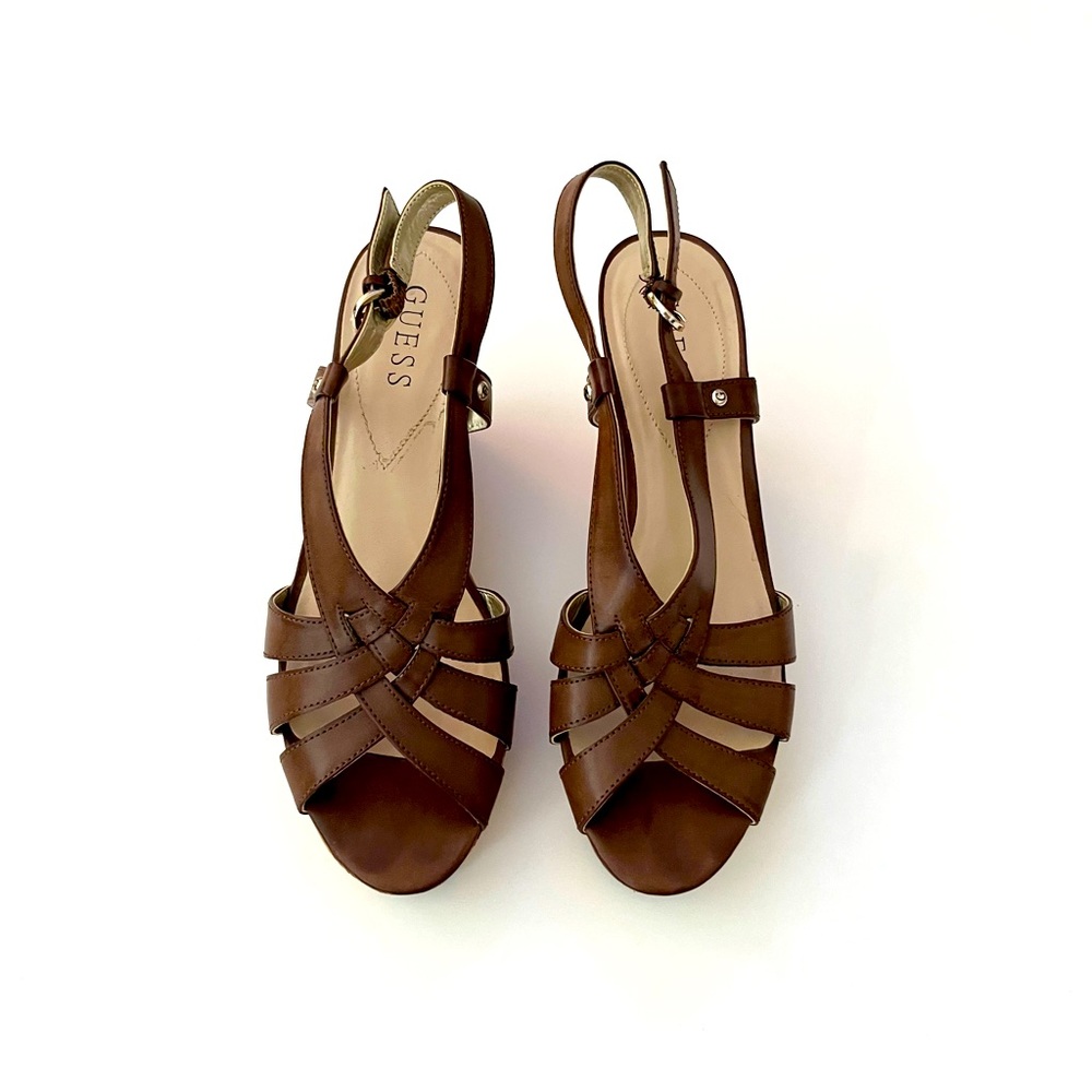 Guess Wedge Women’s Shoes Size 8 Brown